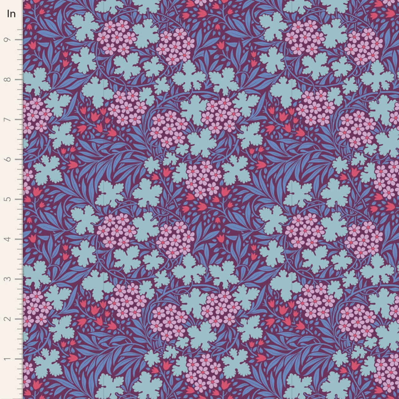Tilda Patchwork Stoff Baumwolle - Hibernation - Autumnbloom-Eggplant